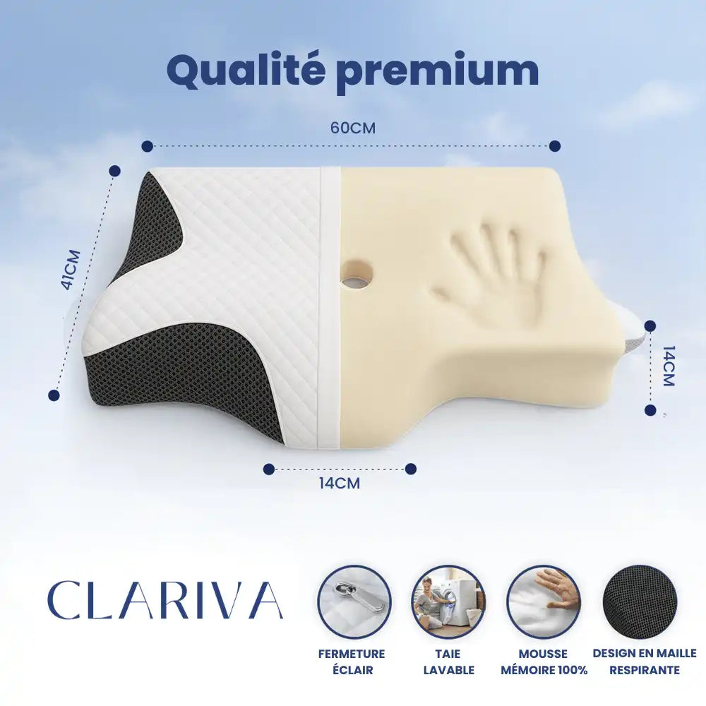 L'oreiller DormiZen™ - Soulagement Cervical