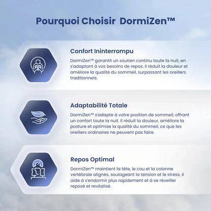 L'oreiller DormiZen™ - Soulagement Cervical